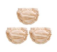Yudesun Girls Underwear Training Pants 3 Packs - Kids Knickers Baby Boys Toddler Nappy Pants Cotton Boyshort Boxers Briefs Bloomers Training Pants Ruffle Panties Diaper Cover (Brown,3-6 Months)