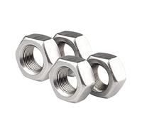 Yudesun Hardware Tools Fasteners Hex Machine Screw Nuts - 304 Stainless Steel Hexagon Head Thread Insert Lock Nut Silver M6 x 0.75 mm Pitch