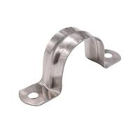 Yudesun Hose Clamp Tool - 20Pcs 20mm Saddle Clip Pipe Fastener Holder Metal Strap Clips Two Hole Tube Strap Pipe Tube Conduit Fixed Pipe Rack