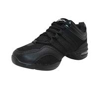 Yudesun Sports Outdoor Dance Shoes Women - Womens Black Mesh Split Sole Lace Up Shoe Teaching Practice Sneakers Comfy Slip Resistant Trainers Jazz Latin Ballroom Casual Black 3 UK