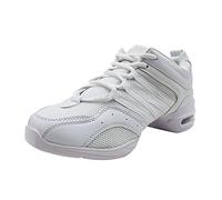 Yudesun Sports Outdoor Dance Shoes Women - Womens Black Mesh Split Sole Lace Up Shoe Teaching Practice Sneakers, White, 5.5 UK