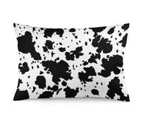 YUDILINSA Cow Print Throw Pillow Cover Queen Size Black and White Cow Cowhide Skin Farmhouse Western Decorative Lumbar Pillow Case Standard Pillow Cases with Zipper Cushion Covers for Couch,20"x30"