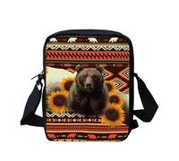 YUDINGFIN Bear Crossbody Bag Casual Shoulder Bag Durable Chest Sling Bag Women, Big Capacity Messenger Bags for Men, Gift for Family Friends