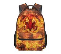 YUDINGFIN Boys Tiger Backpack for Boys Fashion School Backpack Grade 5 Bookbag Age 5-6 17 Inch Schoolbag Waterproof Daypack Carrying Handle at the Top Kindergarten for Son