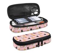 YUDINGFIN Girls Cute Cat Pencil Case, Pink Adorable Pen Pouch Convenient to Take Out Large Capacity Design Not Shrink after Washing Lovely Appearance Stylish Classroom Stationery Organizer Bag for Kid