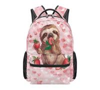 YUDINGFIN Girls Sloth Backpack for Girls Durable School Backpack Middle School Bookbag Lightweight Book Bag Teen Girl Rucksack Prevent Back and Spinal from Pressure School for Big Girl