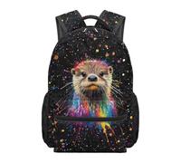 YUDINGFIN Otter Bookbag for Boys Backpack Black School Backpack Teen Boy Backpacks Elementary Book Bag Durable Bookbags 6-8 Waterproof Rucksack Middle School for Big Boys