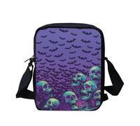 YUDINGFIN Skull Cross Body Bag Women Casual Shoulder Bag Water Resistant Sling Bags for Men, Big Capacity Messenger Bag with Adjustable Strap