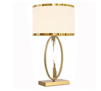 YUDIZWS Modern Metal Table Lamps with Fabric Shades, Luxury Gold Decoration Bedside Table Lamp Desk Lamp E27 Night Lighting for Living Room Bedroom Coffee,Small