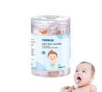 YUDNLIB 48PCS Baby Tongue Cleaner, Disposable Baby Toothbrush Soft Gauze Oral Cleaning Stick Infant Mouth Cleaner for 0-36 Months Newborn Dental Care
