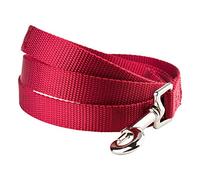 YUDOTE Nylon Dog Leads,Easy to Clean,Soft Lightweight Strong Leash for Daily Walk with Puppies and Small to Medium Sized Breeds 120cm/47inch Long Red