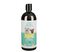 YUDOTE Oatmeal Dog Shampoo and Conditioner 4-in-1 Deodorizer,Moisturizer for Smelly Dogs with Sensitive Skin,Plant-based Safe Pet Wash Mild Scent,473ml