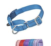 YUDOTE Reflective Martingale Dog Collars Escape-proof Anti-pull with Safety Quick Release Buckle for Narrow Head Canines Ease Walking,Large,Blue