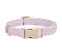 YUDOTE Soft Corduroy Dog Collar with Plastic Clip - Comforty and Adjustable for Large Dog Daily Using in Lilac