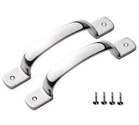 YUDTKK Heavy Duty Door Pull Handle, Stainless Steel Mirror Polish, 5-3/5'', 2 Pack
