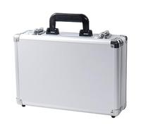 YUE JJXN Phone Lock Box, Multi Functional Cell Phone Locker, Made of Aluminum Alloy, with Lock, Internal Sponge Protection, Sturdy and Durable(Silver)