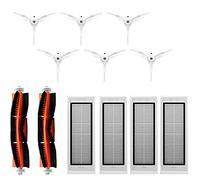 Yue668 Accessories Compatible with XIAOMI Roborock 6Pcs Side Brush 4Pcs Filter 2Pcs Main Brush Suitable for Vacuum Cleaner Roborock S50 (White)