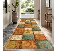YUEAENK Kitchen Runners Rubber Backed Non Slip 40 x 80 cm runner set Area Rug Extra Long Non Slip Stair Runner Machine Washable Kitchen Floor Rug for Living Room Entryway Laundry Room
