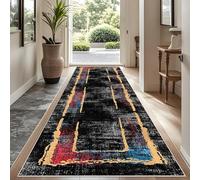 YUEAENK Runner Rug for Entryway 80 x 200 cm Extra Long Long Non-Slip Washable Runner Rugs for Hallway Kitchen Runner Rug Long Hallway Hall Runner Narrow Rugs for Entryway Laundry