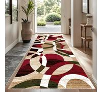 YUEAENK Very Long Hallway Hall Runner Narrow Rugs 80 x 450 cm Rubber Backed Non Slip Machine Washable Very Long Hallway Hall Runner Narrow Rugs Heavy Duty Entrance Mat Kitchen Runners