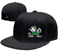 YueBanWan Fadah University of Notre Dame Fighting Irish Custom Unisex Adjustable 3D Baseball Snapback Hip Hop Cap Hat Black Black