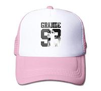 YueBanWan Jade Custom Adjustable Mesh Ariana Singer Grande Cute Cartoon Poster 433 Sports Visor Cap Black Pink