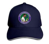 YueBanWan Novak Djokovic Sandwich Peaked Hat/Cap Navy