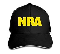YueBanWan NRA National Rifle Association Stylish Flat Bill Caps Black