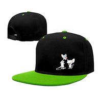 YueBanWan Pinky and The Brain Snapback Hiphop Cap Adjustable Hat Cotton for Unisex Red KellyGreen