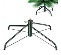 YUEBAOWAN Christmas Tree Stand for Artificial Trees: 50CM Green Foldable Metal Christmas Tree Base, Inner Diameter 2.2CM, Suitable for 3-6 Feet Trees