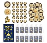 Yuecda 24Sets Employee Appreciation Gifts Bulk 24 Employee of The Month You Make A Difference Lapel Pin 24 Cards 24 Bags Thank You Recognition Gifts for Employees Volunteer (24)