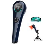 YUECH Cold Laser Therapy Device, Portable Handheld Red Light Therapy for Joint and Muscle Pain Relief, Wound Healing, Dual Wavelenghth (4x808nm+14x650nm) with Adjustable Timer and Intensity