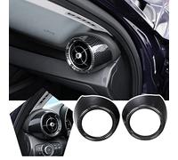 YUECHI Carbon Fiber ABS Plastic Front Air Conditioning Cover for Alfa Romeo Giulia 2017-2018, 2 pcs/set