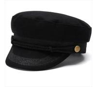 YUECIBAI Men'S Beret Hat Men Large Size Fitted Cap Small Size Felt Flat Cap Women Cap Adjustment61-62Cm Black
