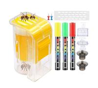 Yuecjian Bee Queen Cage | Beekeeper Catching Tool,Marking Clear Tools Catching Set for Beehive Home Farm Isolation Outdoors Transport Agriculture