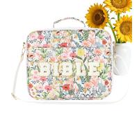 Yuecjian Bible Cover,Chenille Letter Tote with Shoulder Strap - Bible Carrying Case Shoulder Bag,for Women Teen Girls Stationery Supplies Work Study School Office Church Birthday Christmas