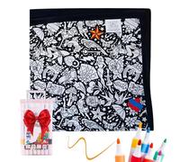 Yuecjian DIY Coloring Blanket -150 * 125cm Color Your Own Blanket, Colouring Blan-ket for Adults, Creative Personalized Drawing Art Projector, Creative Personalized coz-y Home Decor for Bedroom