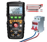 Yuecjian Multimeter Voltmeter - 4000-count Volt Ohm Amp Multimeter - Electronic Measuring Tool with Auto Voice Broadcast for Electricians Household Outlet Equipment Debugging Engineering Automotive