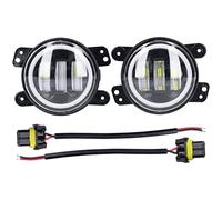 Yuecoom 10-30V Waterproof Angel Eyes Light, 30W 3000LM Car LED Front Foglight, Daytime Running Light for Truck Van Trailer Universal
