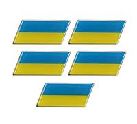 Yuecoom 5PCS National Flag, Blue Line Car Decal Back the Blue Sticker Blue Line Sticker Domed Stickers Aluminum Alloy Flag Stickers