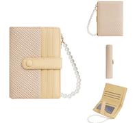 YUEcthynous Women's Purse, Small Leather RFID Protection, Credit Card Holder for Women, Purse with Zip with Multiple Card Slots for Coins, Cash, Mini Purse (Yellow)