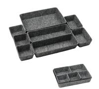 Yuecuu Drawer Organiser Tray Set of 8 Felt Drawer Storage Bins for Office Drawer, Dressing Table, Bedside Table, Desk