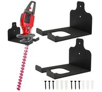 Yuecuu Pack of 2 Brush Cutter Holder, Metal Wall Mount for Storing Grass Trimmer, Hedge Trimmer, Garden Tools, Power Tools