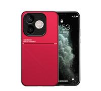 YUECXIN Case for Honor 600 Lite 5G, Ultra thin Silky Soft Skin Texture Touch Cover, Simple Stylish Non-Slip Shockproof PU+TPU Silicone Bumper Case Cover. Red