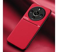 YUECXIN Case for Honor Magic 8 Lite 5G/Magic8 Lite, Ultra thin Silky Soft Skin Texture Touch Cover, Simple Stylish Non-Slip Shockproof PU+TPU Silicone Bumper Case Cover. Red