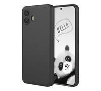 YUECXIN Case for Nothing CMF Phone 1 5G, Ultra thin Liquid Silicone Silky Soft Touch Cover, with Microfiber Lining Shockproof TPU Bumper Rubber Girls Women Case. Black