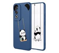 YUECXIN Case for OPPO A80 5G, Ultra thin Liquid Silicone Silky Soft Touch Cute Pattern Girls Cover, with Microfiber Lining Shockproof TPU Bumper Case. Panda