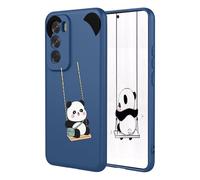 YUECXIN Case for Oppo Reno12 Pro 5G (Reno 12 Pro 5G), Ultra thin Liquid Silicone Silky Soft Touch Cute Pattern Girls Cover, with Microfiber Lining Shockproof TPU Bumper Case. Panda