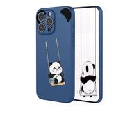 YUECXIN Case for Oppo Reno15(Reno 15) 5G, Ultra thin Liquid Silicone Silky Soft Touch Cute Pattern Girls Cover, with Microfiber Lining Shockproof TPU Bumper Case. Panda