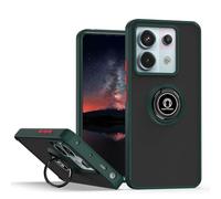 YUECXIN Case for Xiaomi Redmi Note 13 Pro 5G / Poco X6 5G Cover with 360° Spin Ring Kickstand, Ultra Thin Translucent Matte Hard PC Back & Soft TPU Bumper Shockproof Silicone Case, Dark Green